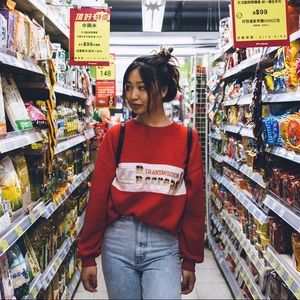 Red Vintage Sweatshirt